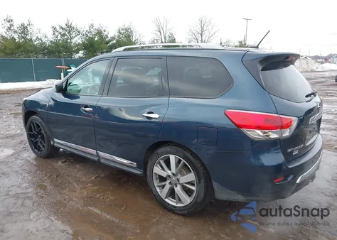 2014 Nissan Pathfinder Platinum z USA, uszkodzony, nr VIN 5N1AR2MM4EC614490